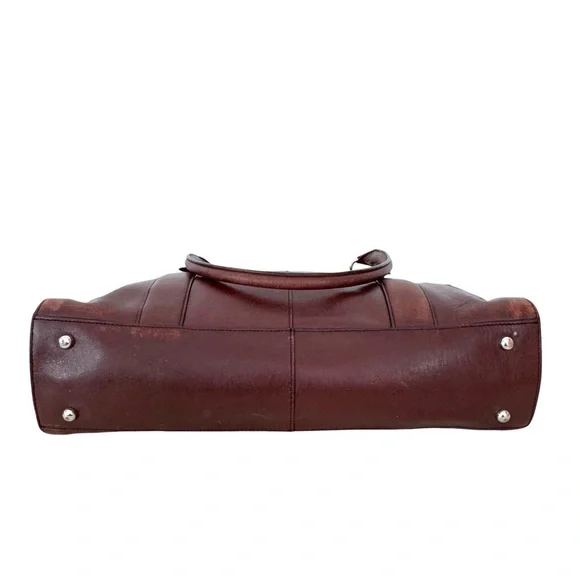 Wilsons Leather Computer Bag Attache 100% Genuine Leather Oxblood Red/Brown - Picture 8 of 13